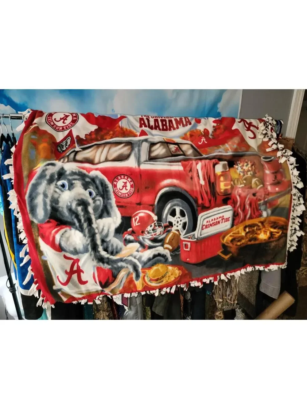 Alabama Crimson Tide College Football Tailgate Fleece Blanket Dona Gelsinger